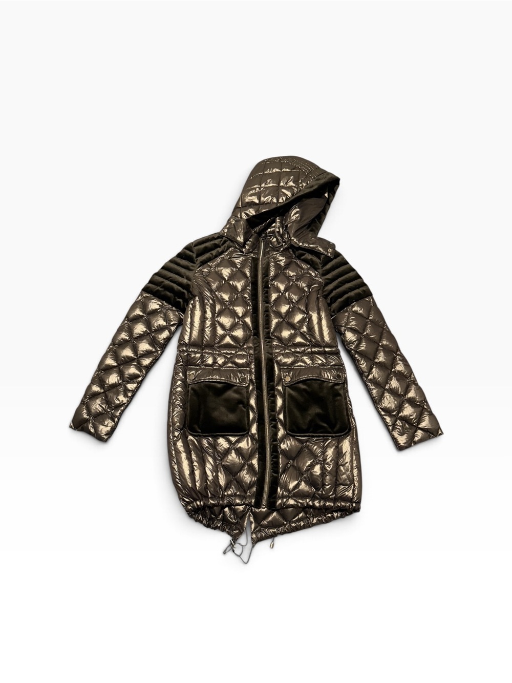 Belle Badgley Mischika Hooded Puffer jacket,SZ LARGE,pre-owned